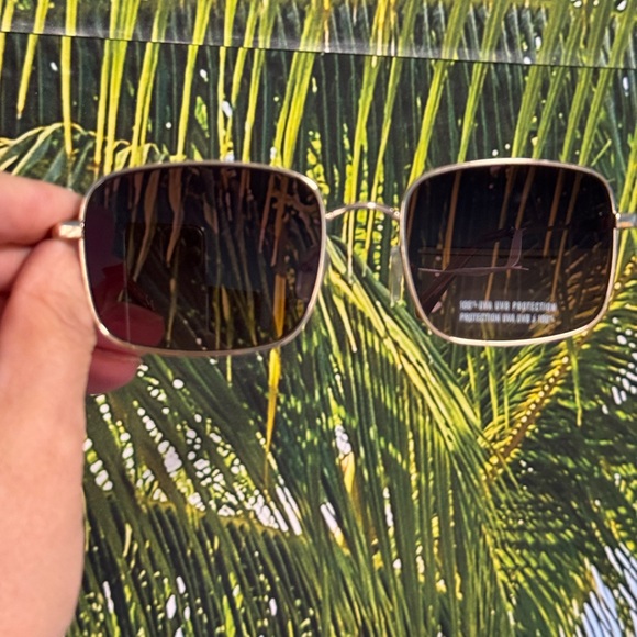 aerie Gold Frame Sunglasses with Brown Lenses - Picture 10 of 13